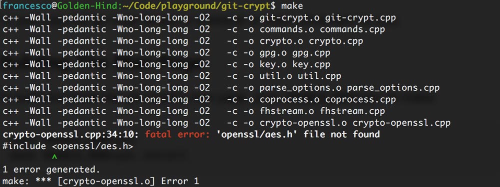 make fails to compile git-crypt
